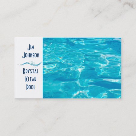 Swimming Pool Blue Business Card