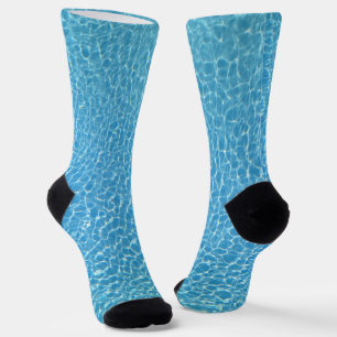Swimming Pool Blue Rippling Water Socks