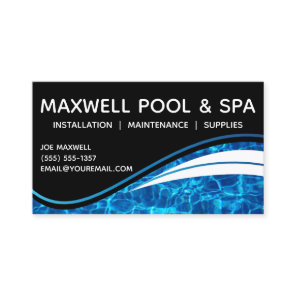 Swimming Pool Blue Water Aqua Ripple Business Card