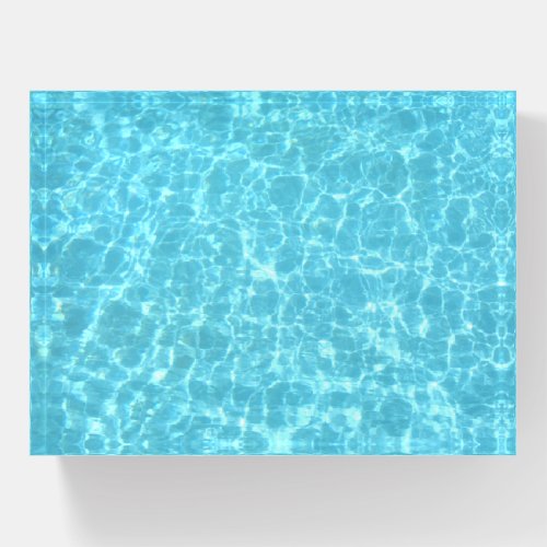 Swimming Pool Blue Water Pool Aqua Elegant Nature Paperweight