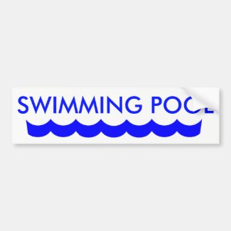 Swimming Pool Bumper Sticker for Real Estate Sign