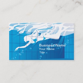 Swimming Pool Business Business Card by zlatkocro at Zazzle
