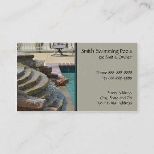 Swimming Pool Business Card