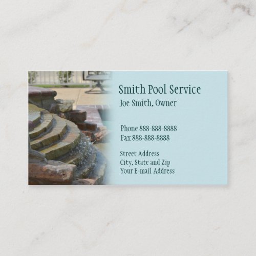 Swimming Pool Business Card