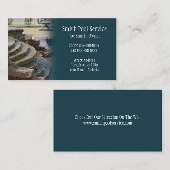 Swimming Pool Business Card (Front/Back)