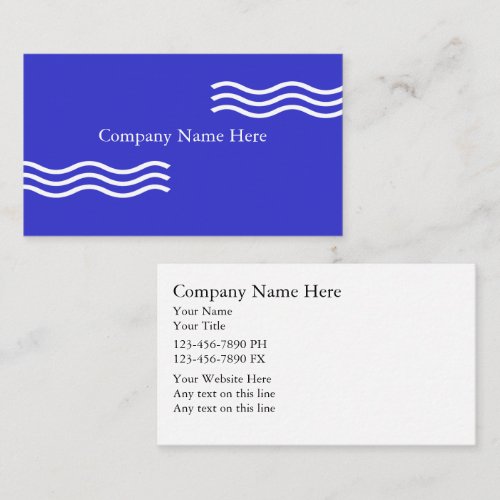 Swimming Pool Business Cards