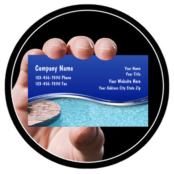 Swimming Pool Business Cards by Luckyturtle at Zazzle