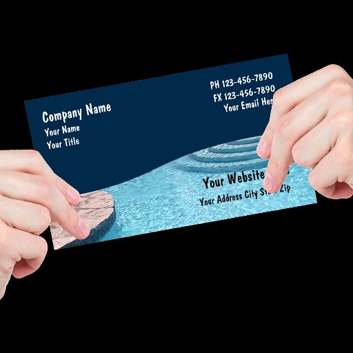 Customizable Swimming Pool Business Cards