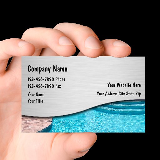 Customizable Swimming Pool Business Cards