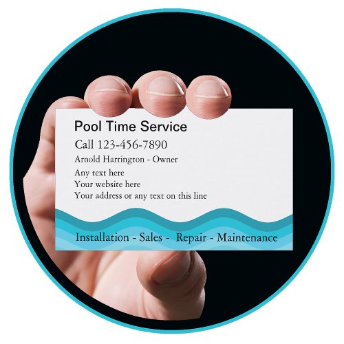 Swimming Pool Business Cards