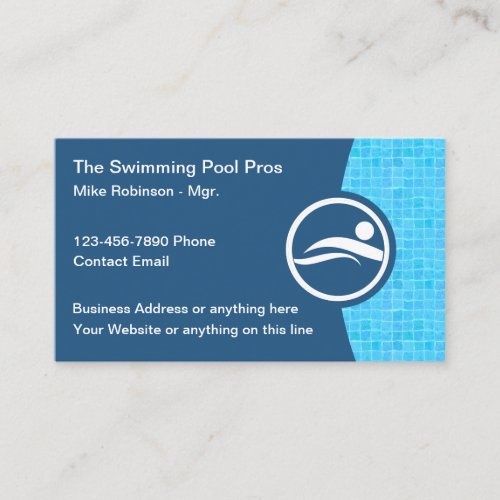Swimming Pool Business Cards Online