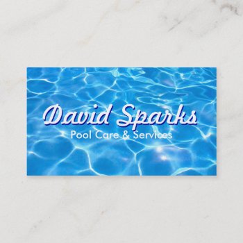 Swimming Pool Care And Services Business Card by businessmatter at Zazzle