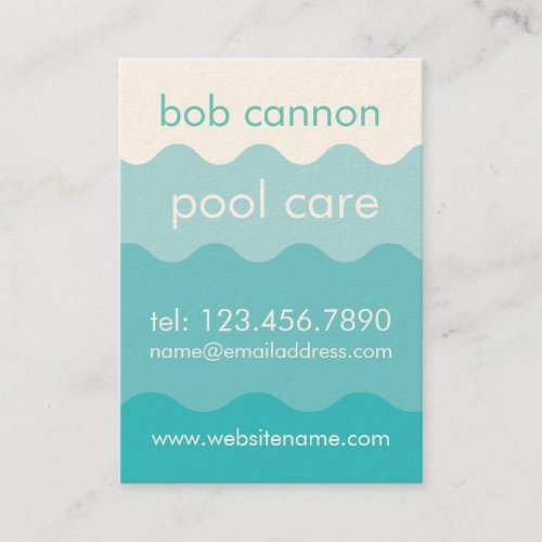 Swimming Pool Care Maintenance Business Card