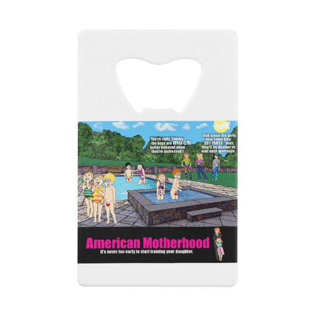Swimming-Pool-Censored Credit Card Bottle Opener (Front)