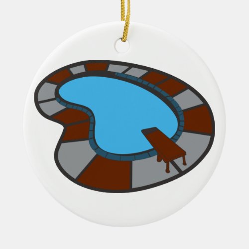 Swimming Pool Ceramic Ornament