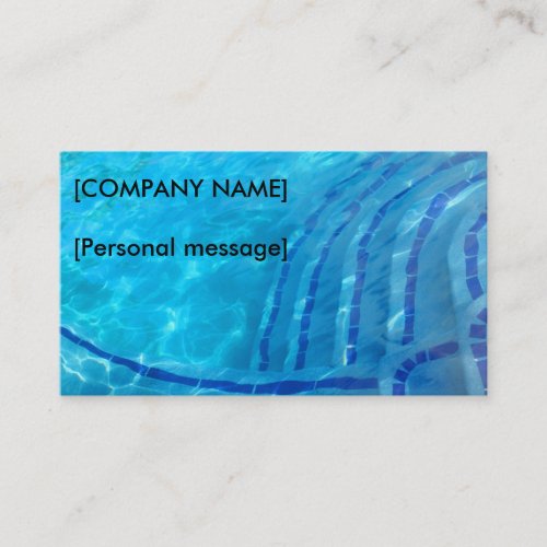 Swimming pool cleaning business card business card