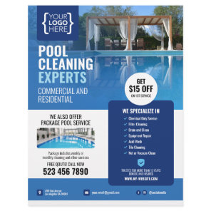 Swimming Pool Cleaning Flyer