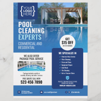 Swimming Pool Cleaning Flyer