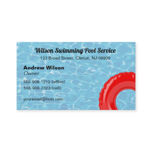 Swimming Pool Cleaning Service and Sales Business Card