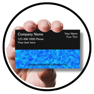 Swimming Pool Cleaning Service Business Card