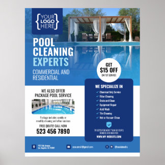 Swimming Pool Cleaning Service Poster