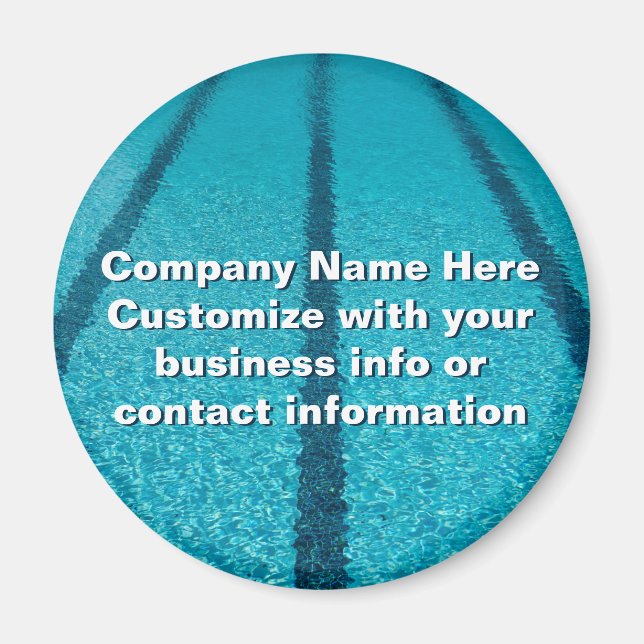 Swimming Pool Company Custom Marketing Magnet (Front)