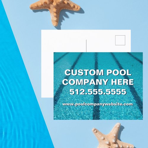 Swimming Pool Company Custom Marketing Postcard