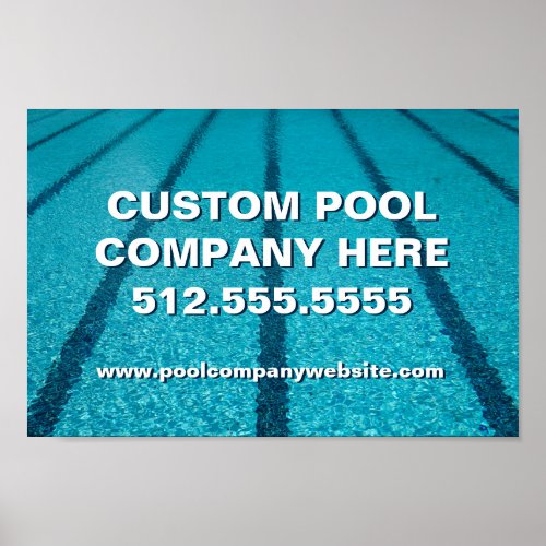 Swimming Pool Company Custom Marketing Poster