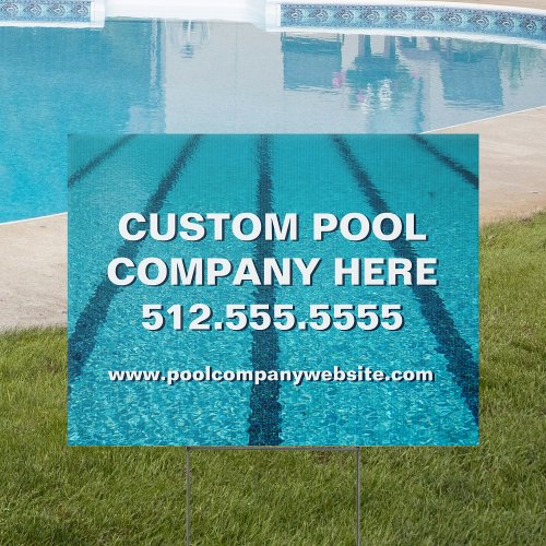 Swimming Pool Company Custom Marketing Sign