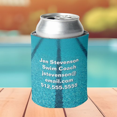 Swimming Pool Company or Swim Instructor Custom Can Cooler