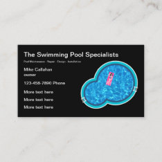 Swimming Pool Contractor And Service Business Card at Zazzle