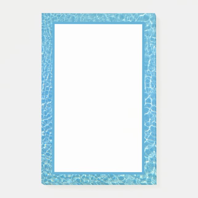 Swimming Pool Cool Blue Water Print Post-it Notes (Front)