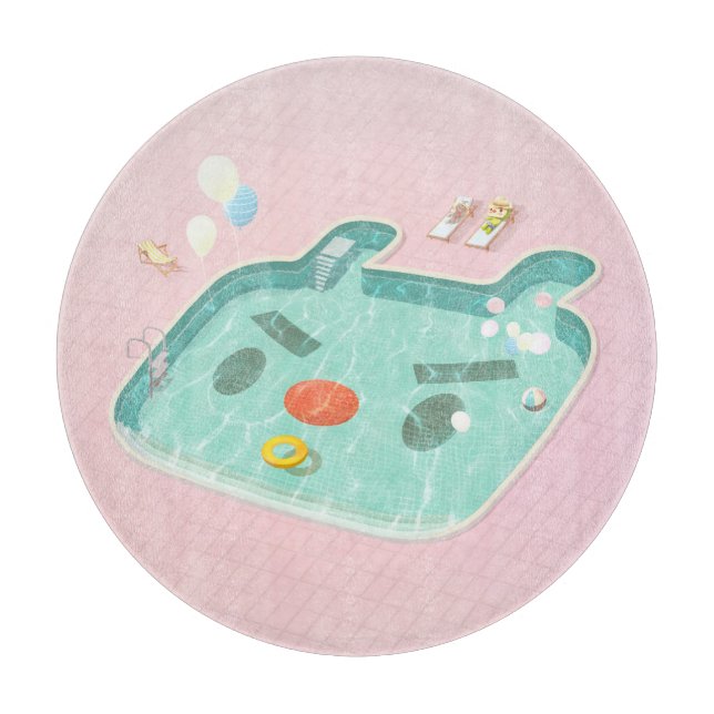 Swimming Pool Cutting Board (Front)