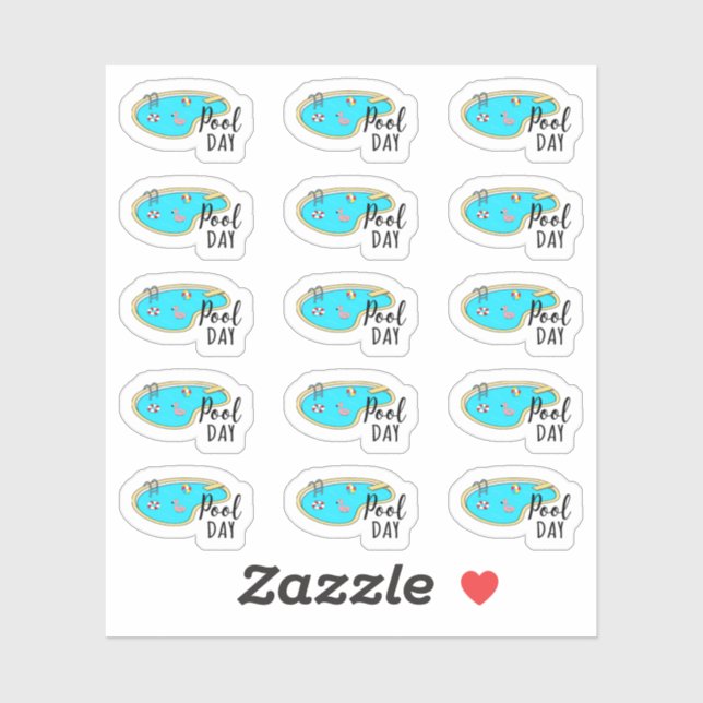 Swimming Pool Day Swim Class Reminder Bujo Planner Sticker (Sheet)