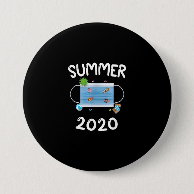 Swimming Pool Face Mask Masks Meme Gag T-Shirt Button (Front)
