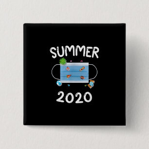 Swimming Pool Face Mask Masks Meme Gag T-Shirt Button