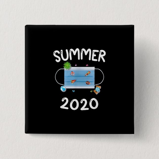 Swimming Pool Face Mask Masks Meme Gag T-Shirt Button (Front)