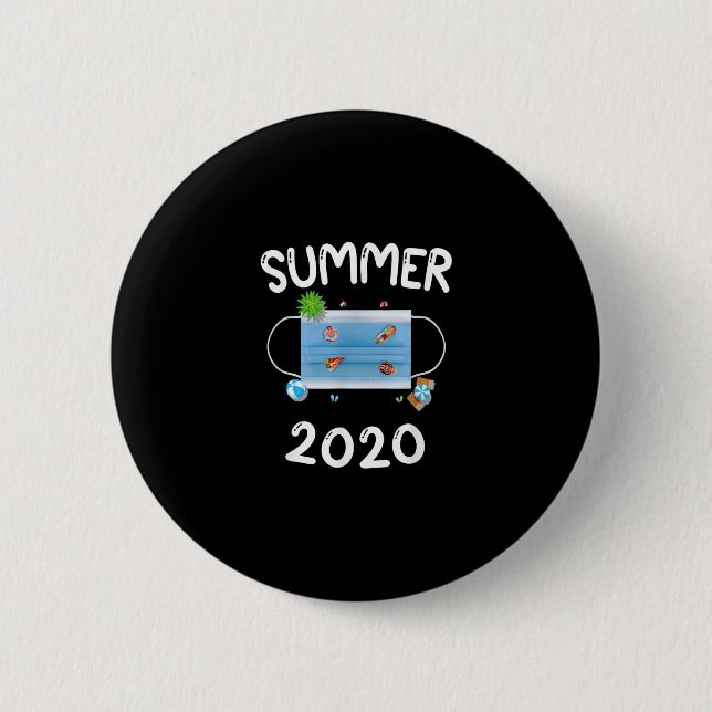 Swimming Pool Face Mask Masks Meme Gag T-Shirt Button (Front)