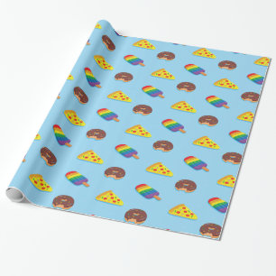Swimming Pool Floats Pattern Summer Birthday Wrapping Paper