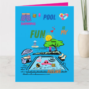 swimming pool Fun Card