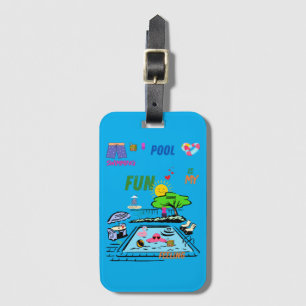 swimming pool Fun Luggage Tag