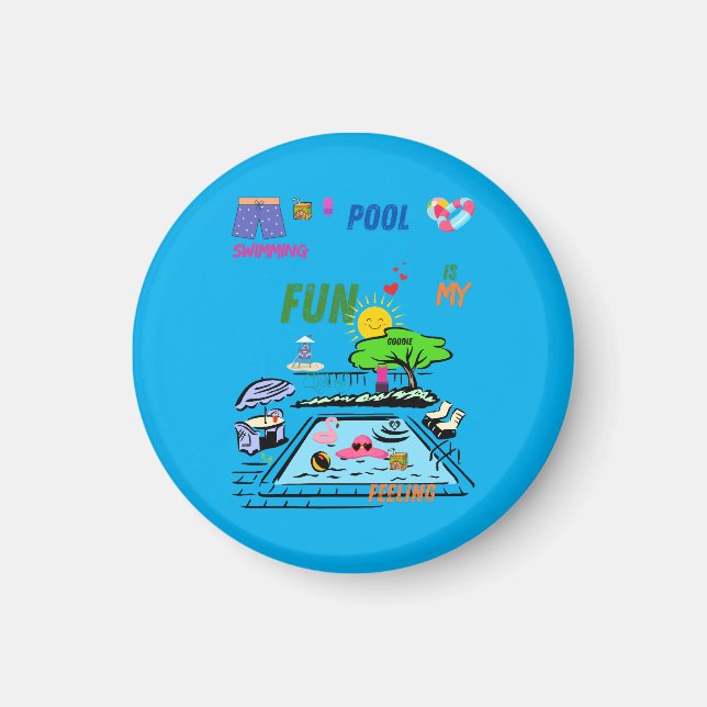Swimming Pool Fun Magnet (Front)