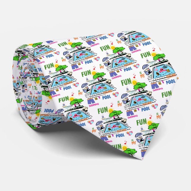 swimming pool Fun Neck Tie (Rolled)