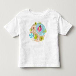 Swimming pool girl in bikini summer beach  toddler t-shirt