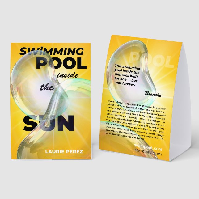Swimming Pool Inside the Sun Display  Paper Table Tent (Front/Back)