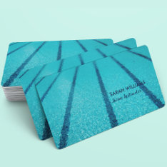 Swimming Pool Instructor Blue Lanes Swim Coach Business Card at Zazzle