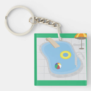 Swimming Pool Keychain