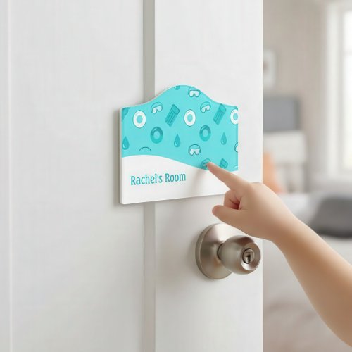 Swimming Pool Kids Room Custom Name Door Sign