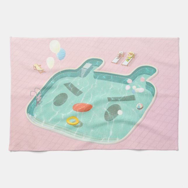 Swimming Pool Kitchen Towel (Horizontal)