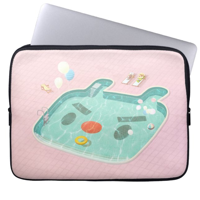 Swimming Pool Laptop Sleeve (Front)